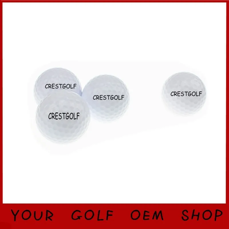 Печать индивидуального логотипа 100 шт на двухслойном мяче для гольфа, белый двойной тренировочный мяч для гольфа