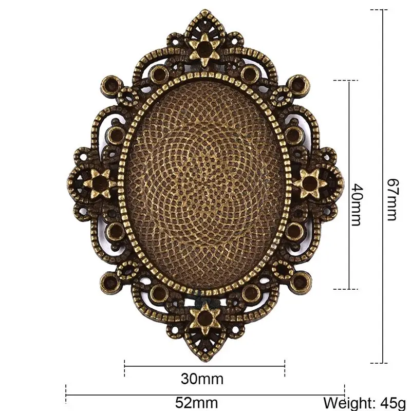 5 шт./лот Цинковый Сплав Кулон Кабошон Установка 10x14 мм плоское овальное гнездо для камня ожерелье под античную бронзу драгоценный камень база ювелирных изделий Компоненты - Цвет: No.11