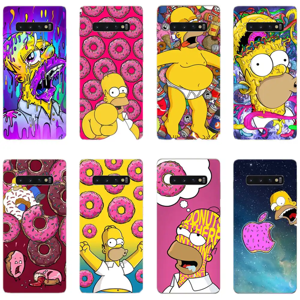 Simpson Eats The Doughnut Soft Silicone Phone Back Cover For