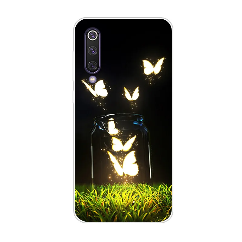 For Xiaomi Mi 9 Case Phone Cover Soft Silicone 3D Printing Back Case Coque for Xiaomi Mi 9 Mi9 SE Cover M9 Shockproof case Cover