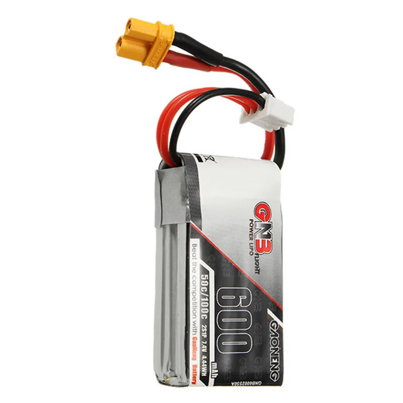 Новейший GAONENG GNB 7 4 в 600 мАч 2S 50C Lipo аккумулятор XT30 разъем для FPV Racing RC дроны