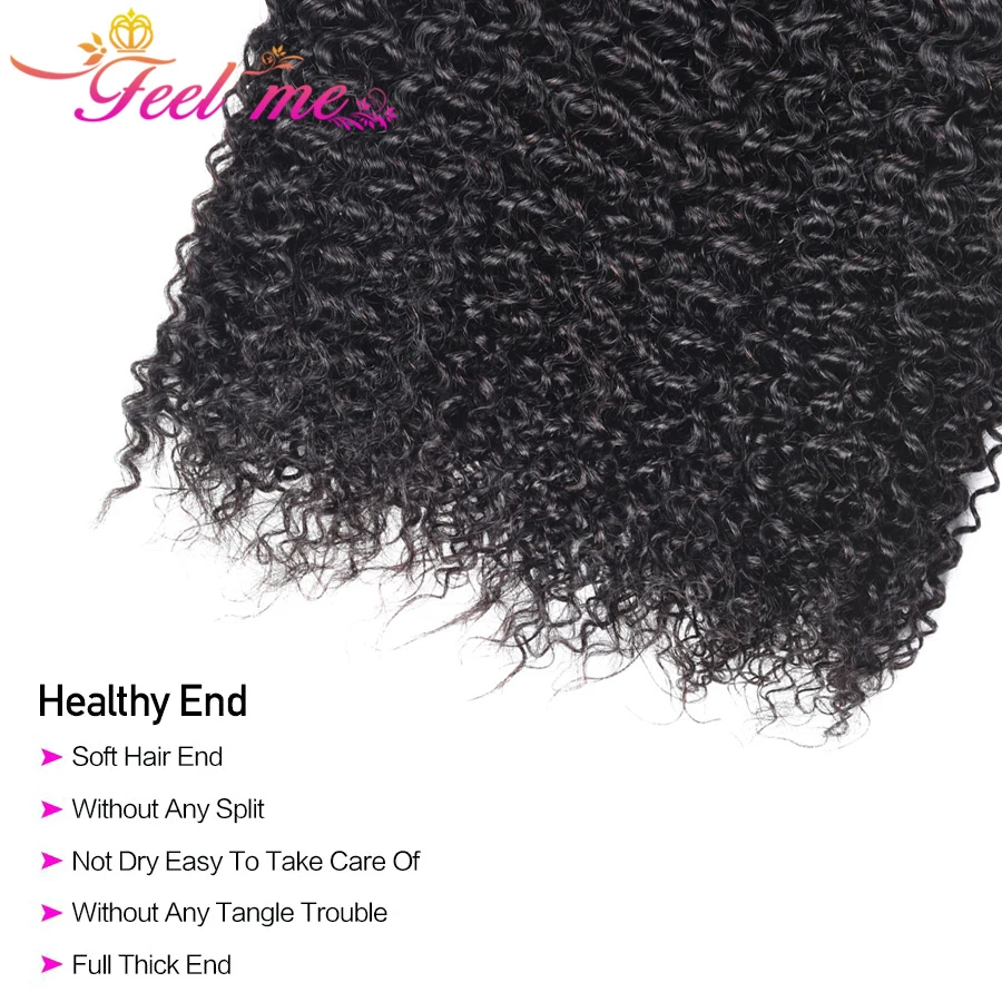 FEEL ME Hair Kinky Curly Hair Bundles With Closure Brazilian Human Hair Bundles With Closure Remy Hair 3 Bundles With Closure FEEL ME Hair Kinky Curly Hair Bundles With Closure Brazilian Human Hair Bundles With Closure Remy Hair 3 Bundles With Closure
