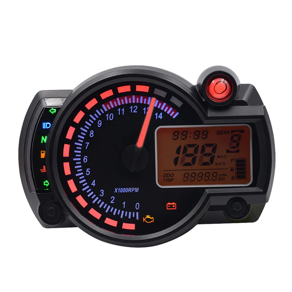 

Adjustable MAX 199km/h 15000rpm KOSO RX2N with LCD Display Digital Motorcycle Odometer Speedometer Drop Shipping