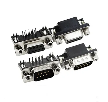 

Free shipping 50pcs DR9 / black / serial / DR9 / curved pins Female / Short Type D connector