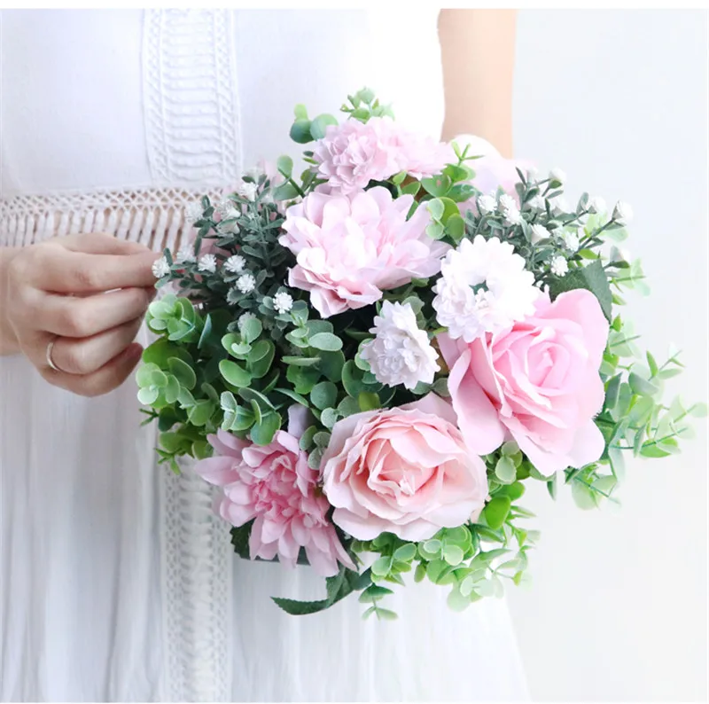 Искусственный букет из роз(цветок+ ваза), романтический Звездный стол для гостиной, украшение дома, набор пластиковых цветов