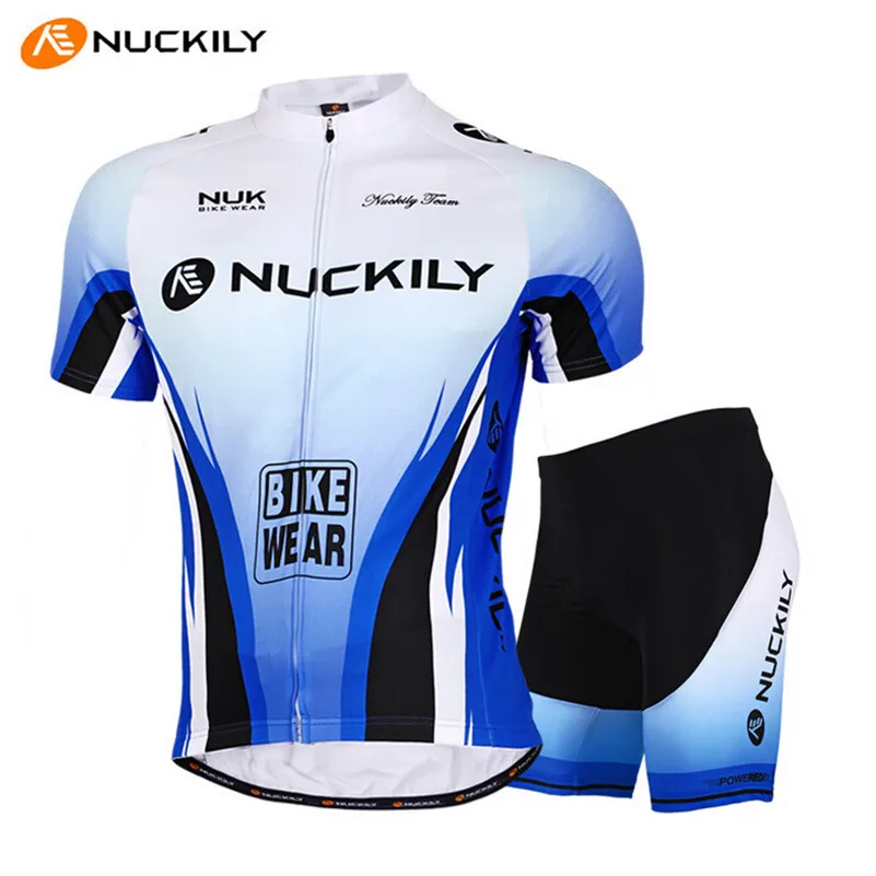 

NUCKILY Short Sleeve Jersey Gel Padded Shorts Quick-dry Ropa Ciclismo Invierno Bike Clothes Sport Pro Bike Bicycle Cycling Set