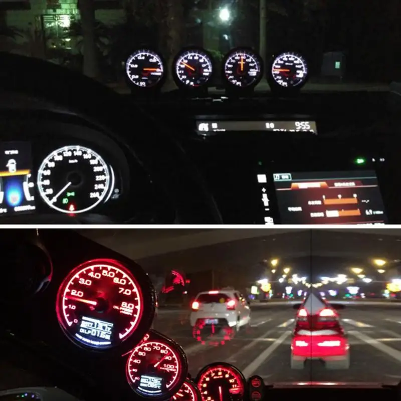 Vodool автомобилей Стайлинг Универсальный 62 мм/2.5in 7 свет Цвета ЖК-дисплей Дисплей Авто Turbo Boost Gauge Высокое качество авто интимные аксессуары
