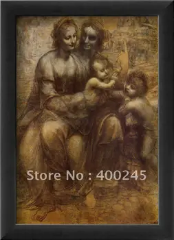 

High quality Portrait paintings of Leonardo da vinci reproductions The Virgin and Child with St. Anne Hand painted Canvas art