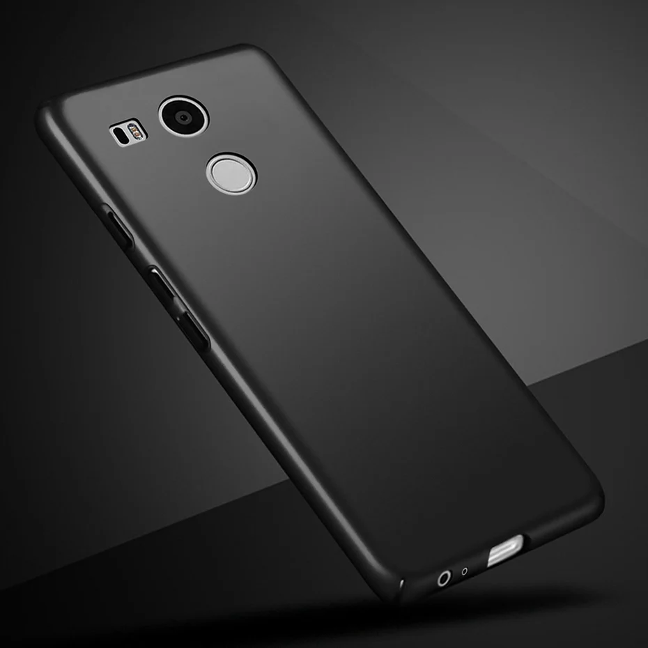 Чехол для LG Nexus 5X, чехол для Google Nexus 5X, матовый чехол для LG Nexus 5X, жесткий пластиковый защитный чехол для телефона s - Цвет: Black