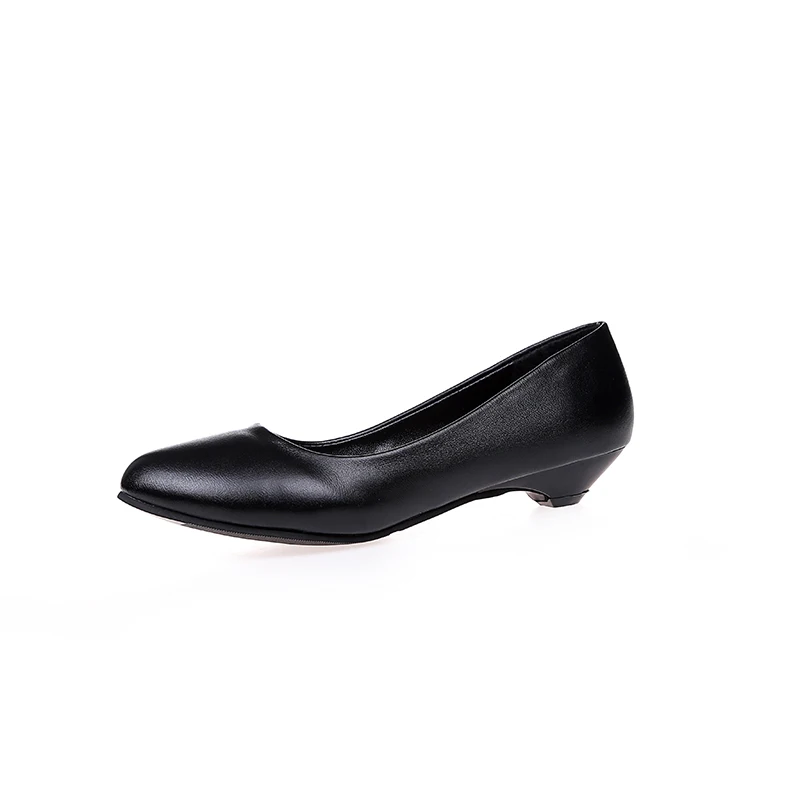 Демисезонная женская обувь на низком каблуке размера плюс 35-41 Черные Водонепроницаемые Мокасины Офисная Женская обувь Туфли-лодочки на среднем каблуке zapatos mujer 6156 - Цвет: Black801