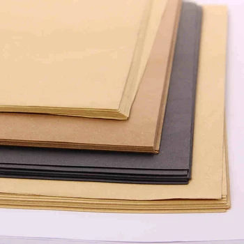 

50pcs/lot A4 size 21x29.7cm Kraft/Black card paper 200/250/300/400gsm gift packing cardboard DIY model party wedding decorations