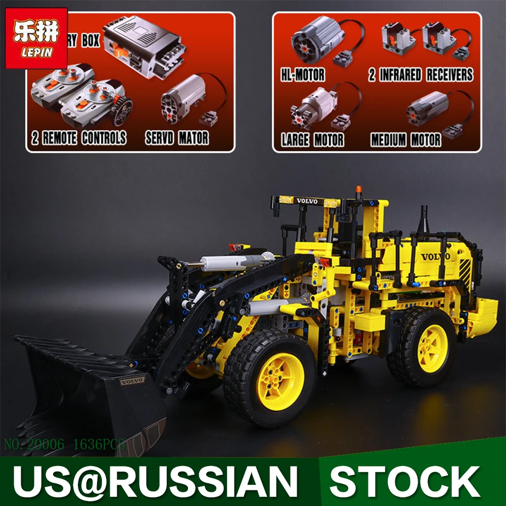 

LEPIN 20006 Technic Series Remote Contorlled Volvo L350F wheel loader Model Building Kit Blocks Bricks Compatible with Toy 42030