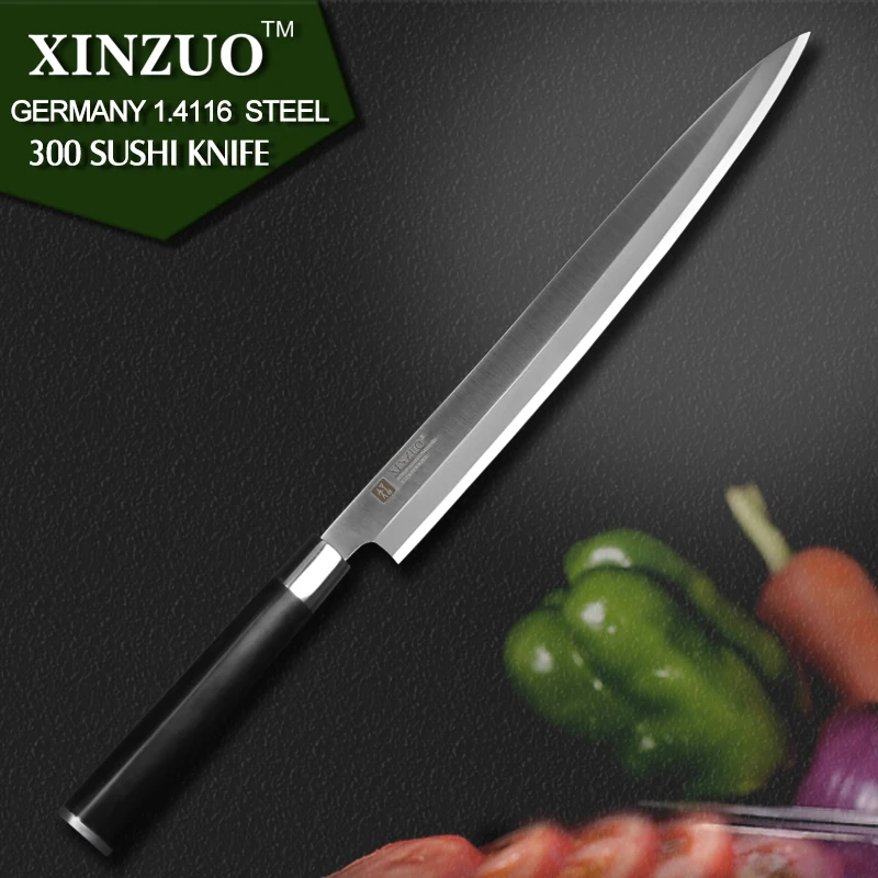 XINZUO 10 5 inch sashimi knife with Scabbard Germany steel kitchen knives One sided sushi knife