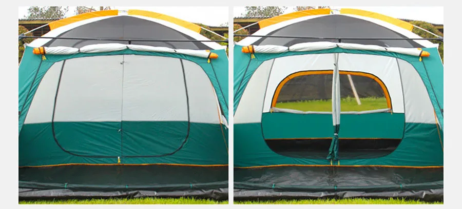 Новая наружная многопользовательская двухслойная большая космическая палатка негабаритная Водонепроницаемая анти-УФ палатка для кемпинга