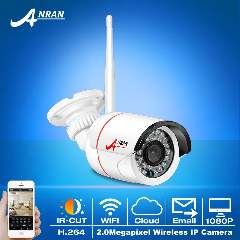 Popular! ANRAN Onvif 720P HD Outdoor WIFI IP Video Camera&36 IR Night-Vision Security Surveillance Camera Support Mobile APP