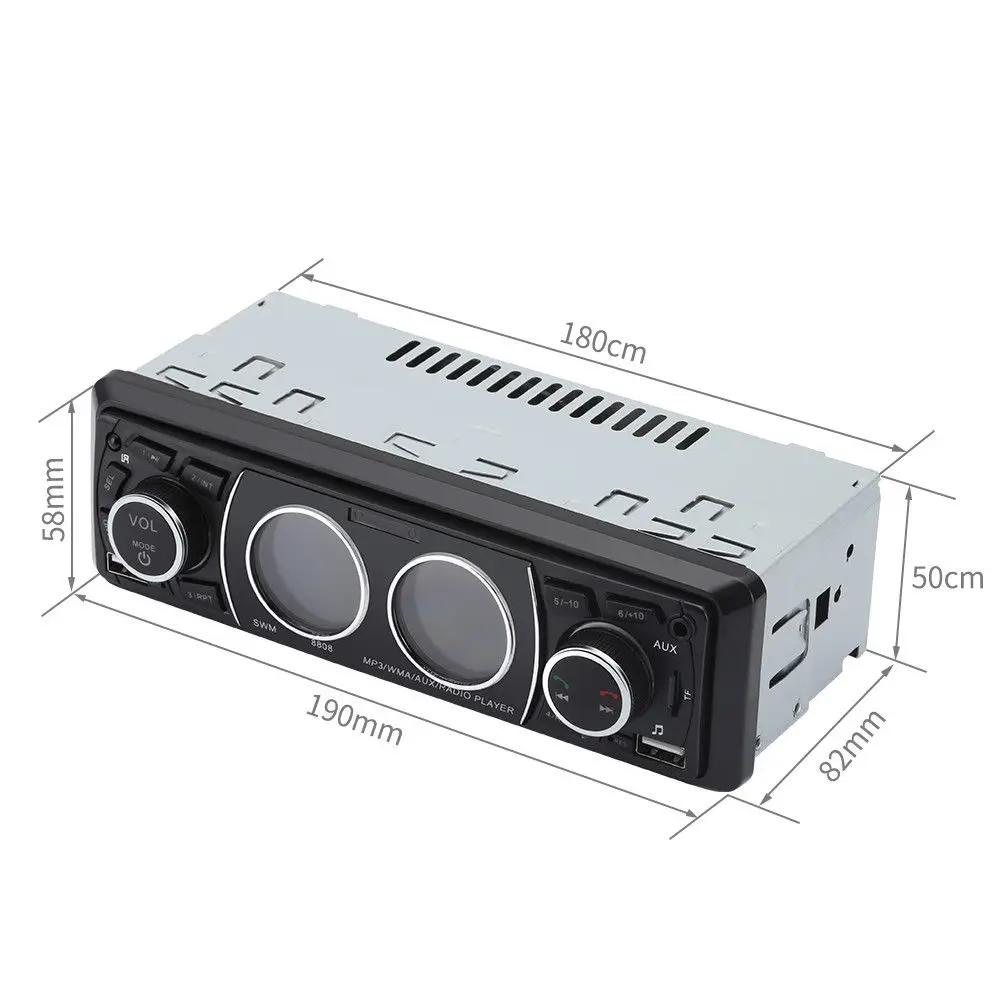 Автомобильный MP3 1 Din радиоприемник Стерео Авторадио мультимедийный плеер