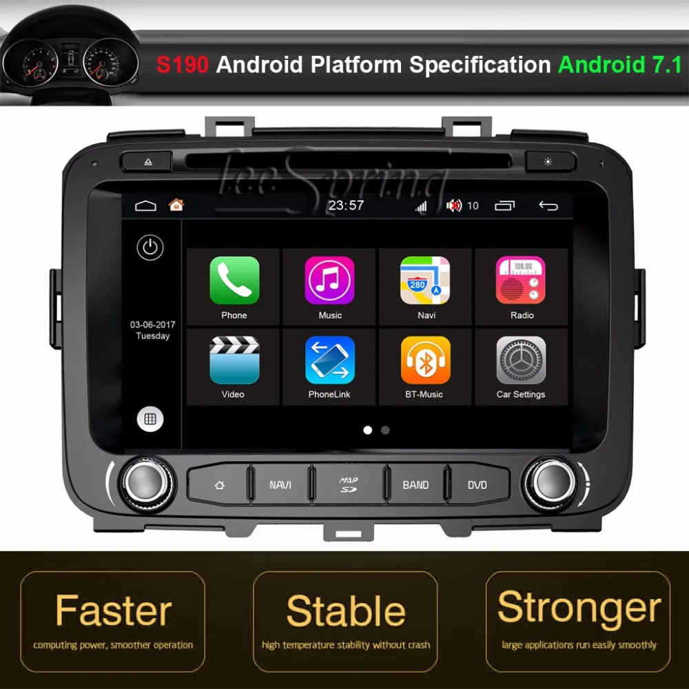 Android 7,1 автомобиль DVD gps плеер для KIA 2013 Carens