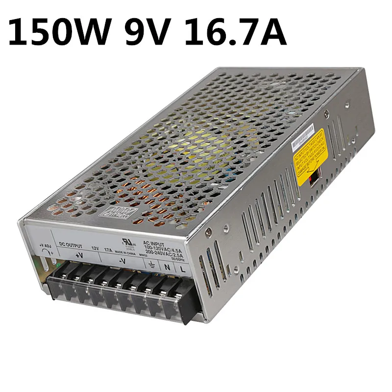 

150W 9V 16.7A Single Output Switching power supply for LED Strip light AC to DC