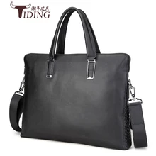 Мужские сумки из натуральной кожи мужской модный бренд коровья кожа черный портфель сумки деловая одежда Повседневная 1" Сумка для ноутбука