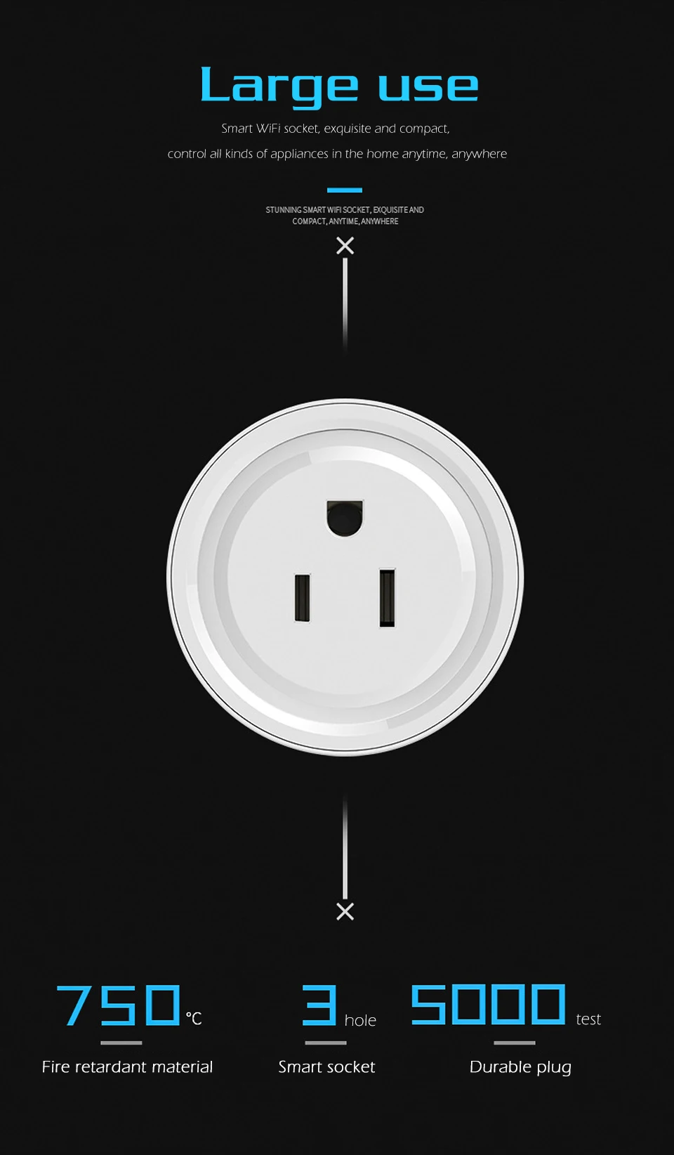 US Smart Plug WiFi Power Switch Working with Alexa and Google Wireless Outlet Voice Intelligent Control Electric Mini Socket (5)