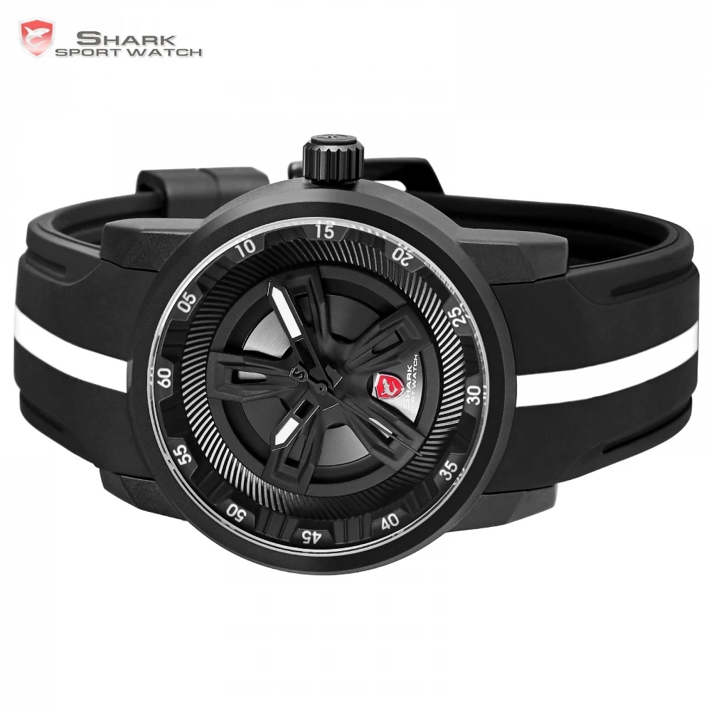 Thresher акула спортивные часы мужские новые брендовые Роскошные гоночные колеса дизайн кварцевые часы с силиконовым ремешком водонепроницаемые Relogio/SH501