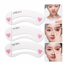 3 estilos/set grooming Kit de la plantilla que forma la plantilla de la ceja de la belleza de DIY componen la herramienta Venta caliente