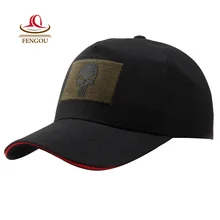 Новый стиль Каратель войны зоны мужчины snapback череп вышитые бейсболки печать печать тактический Кепка для мужчин