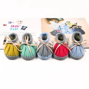 

Fashion Newborn Baby Boy Girl Winter Warm Knitting Boots Winter Warm Socks Shoe Covers