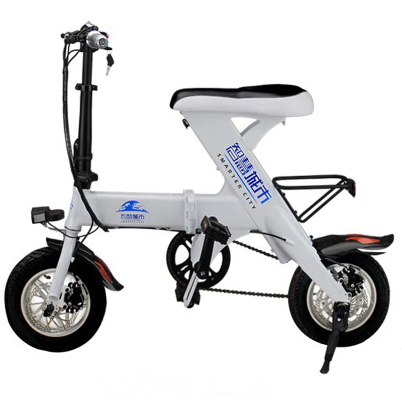 Flash Deal Foldable Electric Bike 36V 350w 8AH 12inch Cycle Lithium Battery Electric Bicycle Front and Back Disc Brake Ebike 0