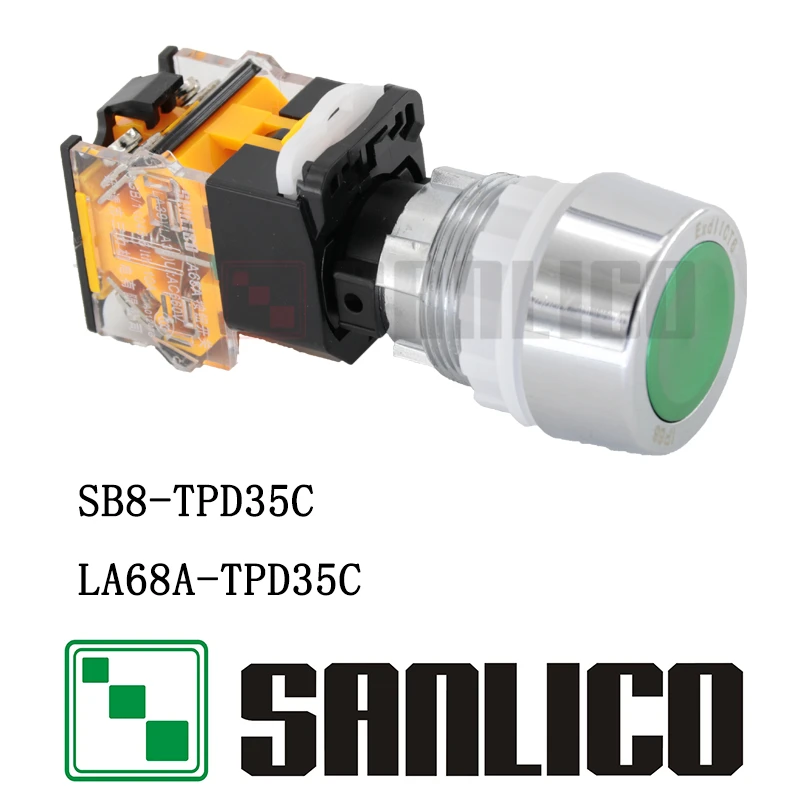 

metal explosion-proof waterproof push button switch IP66 mounting aperture 30mm SB8(LA68A LA38)-TPD35C
