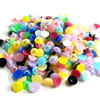 

HL 6mm/8mm/10mm/12mm 4 Size Resin Flatback Semicircle DIY Jewelry Accessories Scrapbooking