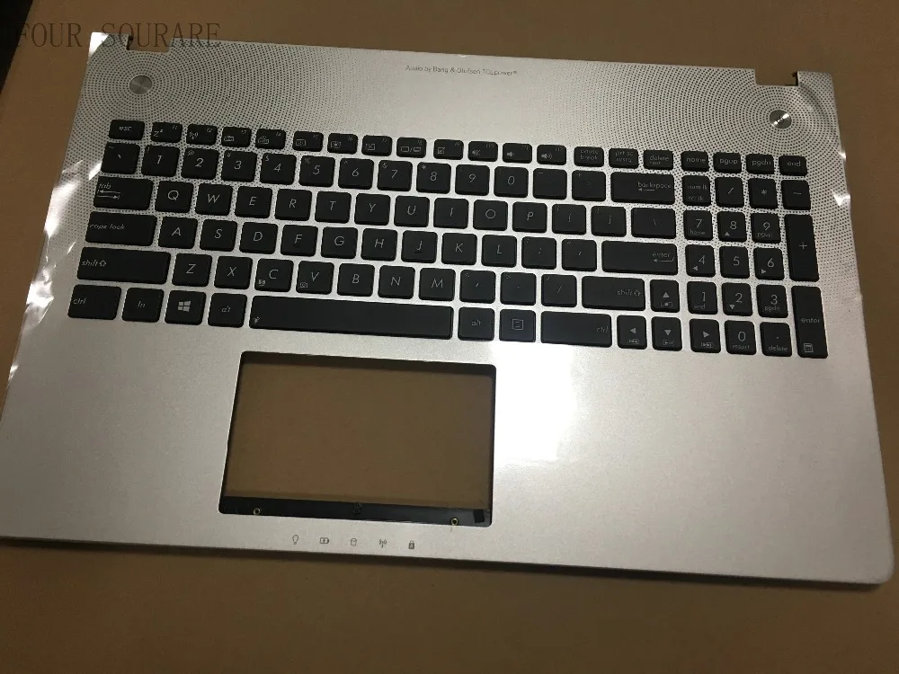 Четыре источника для Asus N56 N56J N56JN N56JR N56JK N56V N56VV N56VB N56VZ N56VJ N56VM серебристый Подставка рук верхний чехол с