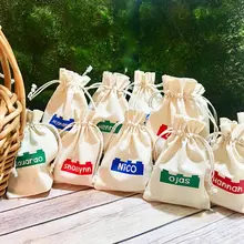 Пользовательские имена Строительный кирпич День рождения Baby Shower treart Goodie пользу пакеты крещение похмелье выживания Комплект партия Конфеты чехлы