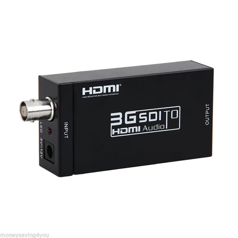 

3G SDI to HDMI converter allows SD-SDI HD-SDI and 3G-SDI signals to be shown on HDMI