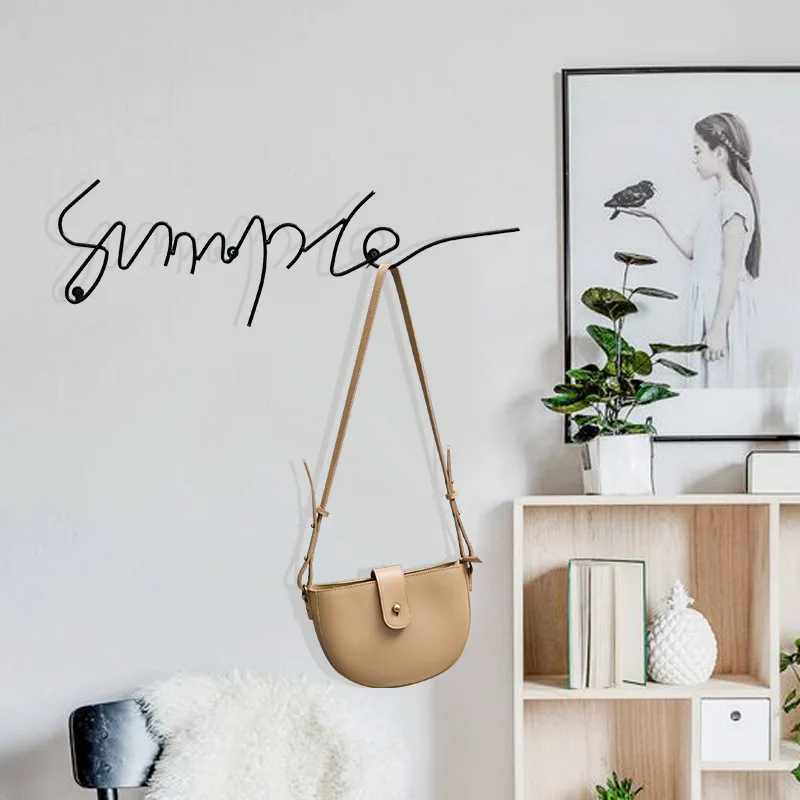 

Creative Iron Art Letters Hook Coat Clothes Bag Hanger Key Holder Kids Girl Room Background Wall Decor Clothing Display Racks