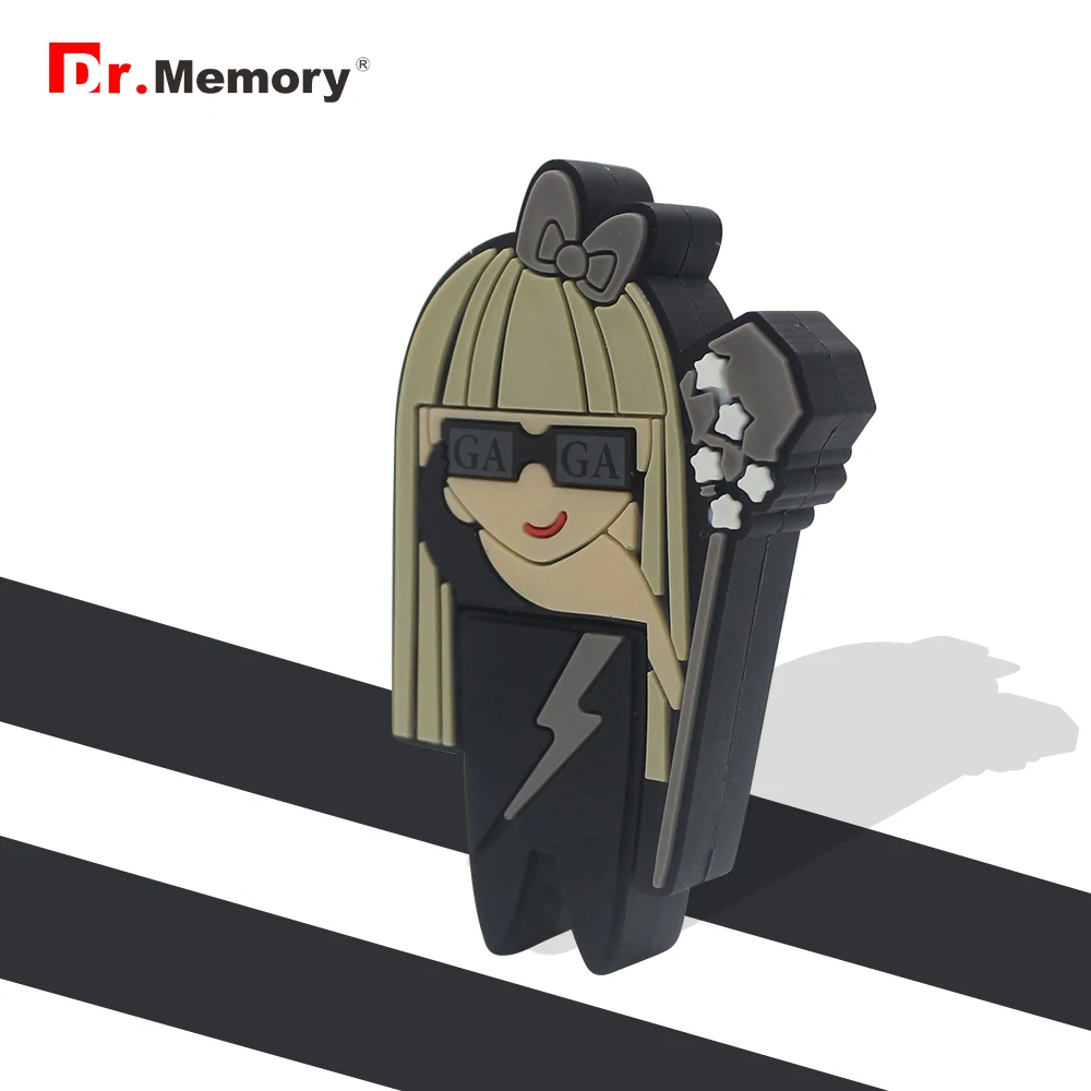 

Dr. Memory Silicone Pen Drive 32GB 16GB 8GB 4GB Usb 2.0 Flash Drive 128GB 64GB Cartoon Memory Stick Lady Gaga Pendrive Animated