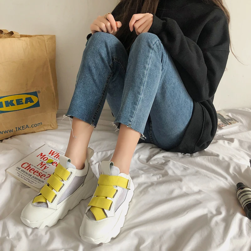 

HEE GRAND Fashion Mesh Sneakers Women Casual Walking Shoes Summer Platform Breathable Creepers Spring Laides Sneakers XWC1514