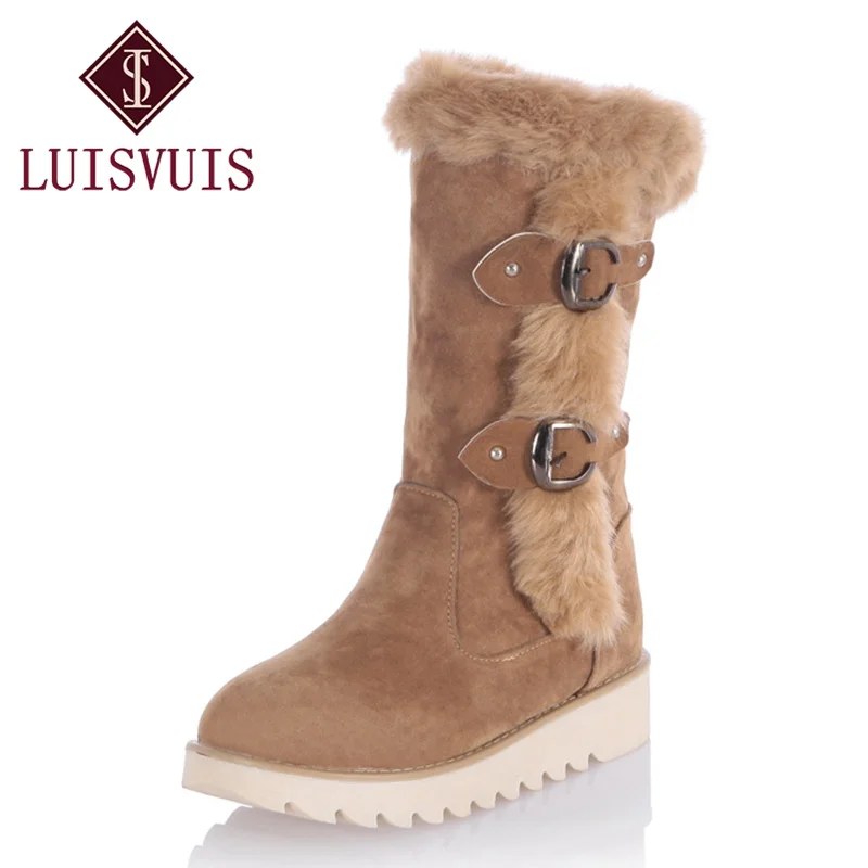 LUISVUIS Размеры 31-43 Теплые сапоги-гладиаторы женские полуботинки на плоской подошве