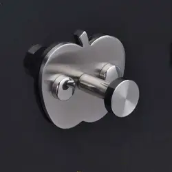2 шт./лот высокого качества Apple Форма 304 нержавеющая сталь один крючок одежда сумка Cap Крючки Ванная Кухня стены спальни крючки