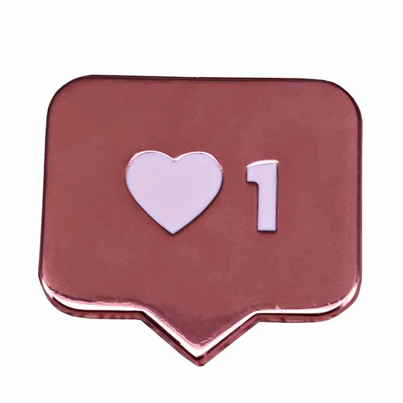 Instagram Notification Pin 1 Like Social Media Brooch Rose Gold Speech Bubble Badge Cute Chat Jewelry Funny Friends Gift Brooches Aliexpress