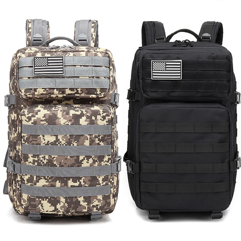 Promo  GLEEGLING 45L Military Tactical Backpack Outdoor Sports Fishing Bag for Hunting Camping Climbing Fi