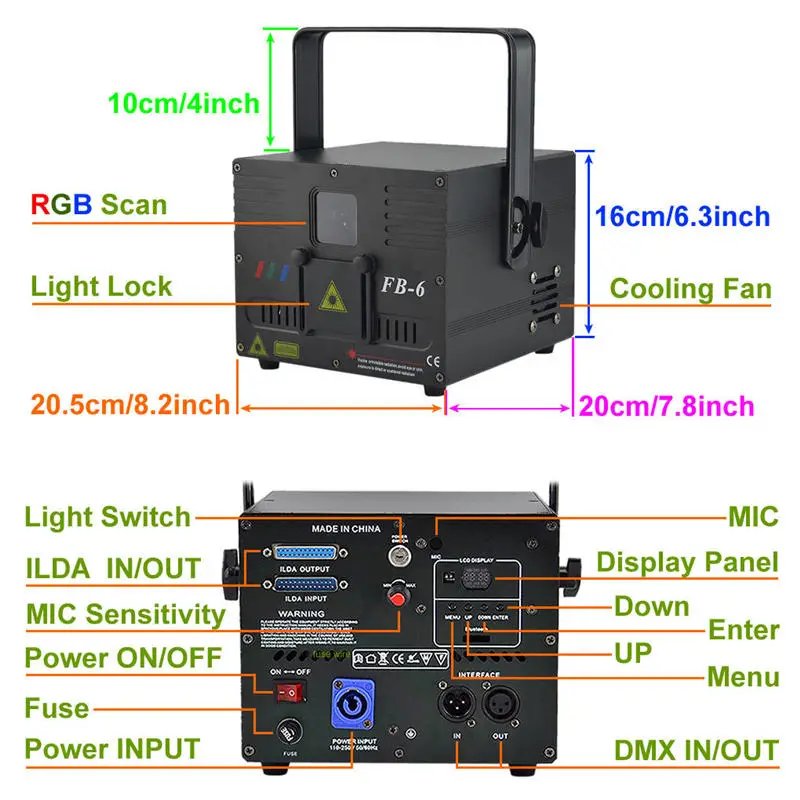 1 Вт пульт дистанционного управления и Bluetooth приложение для изменения RGB DMX ILDA Анимация сканирующий проектор Лазерный свет DJ вечерние рождественские для профессиональных сценических освещения FB6-APP