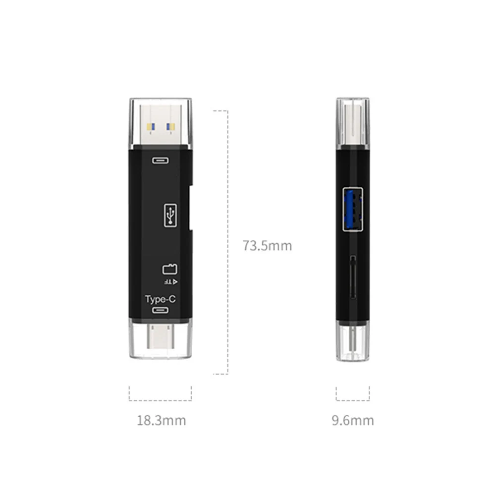 5 в 1 Многофункциональный Micro usb type C TF считыватель карт OTG адаптер для Android PC хорошего качества