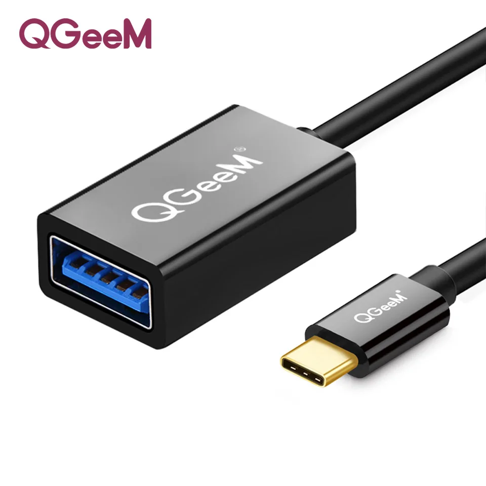 QGeeM USB C OTG кабель адаптер USB 3,0 USB 2,0 OTG Тип c OTG для samsung galaxy s8 s9 HUAWEI P10 P20 mate 20 pro Macbook USB OTG - Цвет: USB 3.0 OTG CABLE