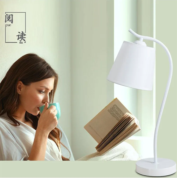 Скандинавский Настольный светильник, креативный тканевый светильник для чтения, современный стиль, декоративная настольная лампа, светодиодный настольный светильник для прикроватной тумбы, ночник