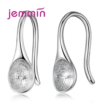 

925 Sterling Silver DIY Earring Accessories Crated Spoon Shaped Earring Hoop For Women Fine Jewelry.