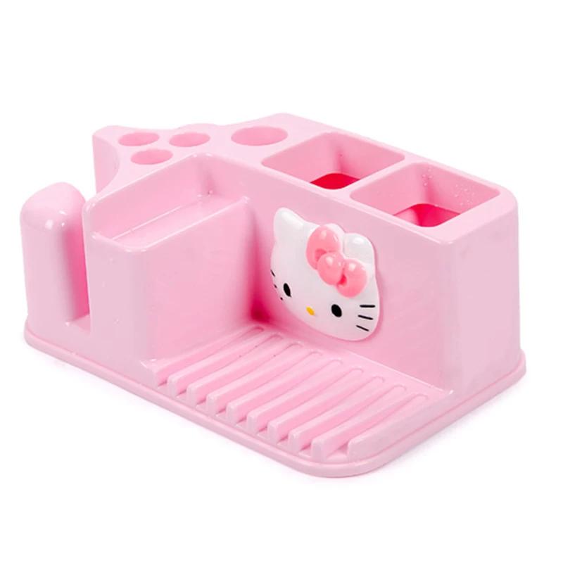 1PC Cartoon Hello Kitty Toothbrush Holder Practical Family Style Toothbrush Storage Rack Bathroom Accessories Set 25