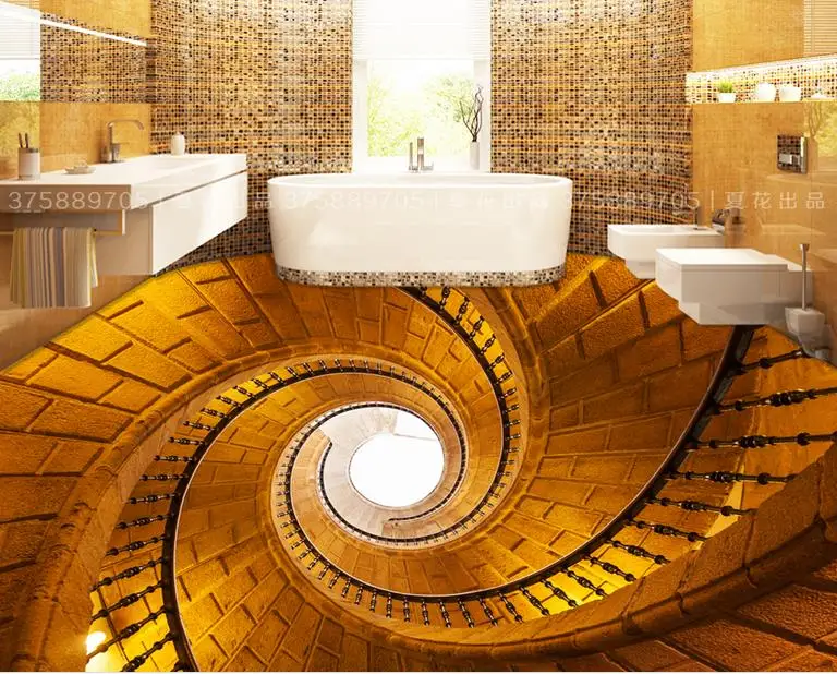 vinyl flooring adhesives custom 3d floor murals Creative rotating