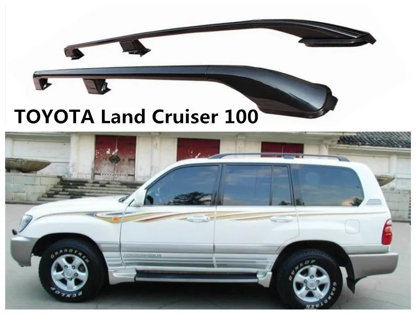 سيارة سقف رفوف الأمتعة رف بار لتويوتا لاند كروزر LC100 FJ100 4500 4700 1998-2007 المسمار تحديد عالية جودة سبائك الألومنيوم سيارة سقف رفوف الأمتعة رف بار لتويوتا لاند كروزر LC100 FJ100 4500 4700 1998-2007 المسمار تحديد عالية جودة سبائك الألومنيوم