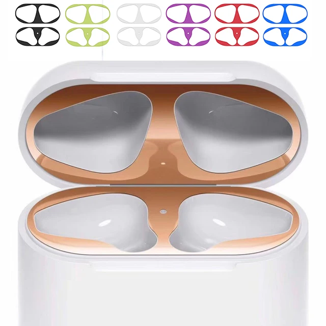 

Metal Dust Guard Film Sticker For Apple AirPods Case Cover Accessory Colorful Protective Sticker Skin Protector For Air Pods